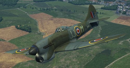 Hawker Tempest MMk V, 274 Sdn JJ_M March 1945, flown by S/Ldr Walter J ...